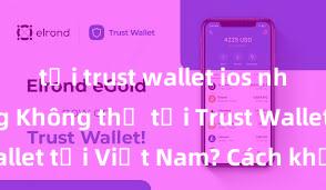 tải trust wallet ios nhanh không Không thể tải Trust Wallet tại Việt Nam? Cách khắc phục